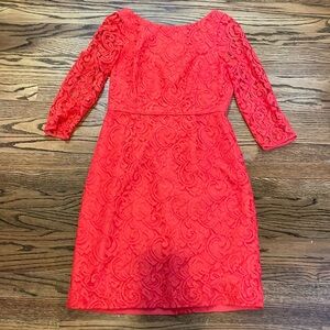 Beautiful lace j. Crew dress coral color